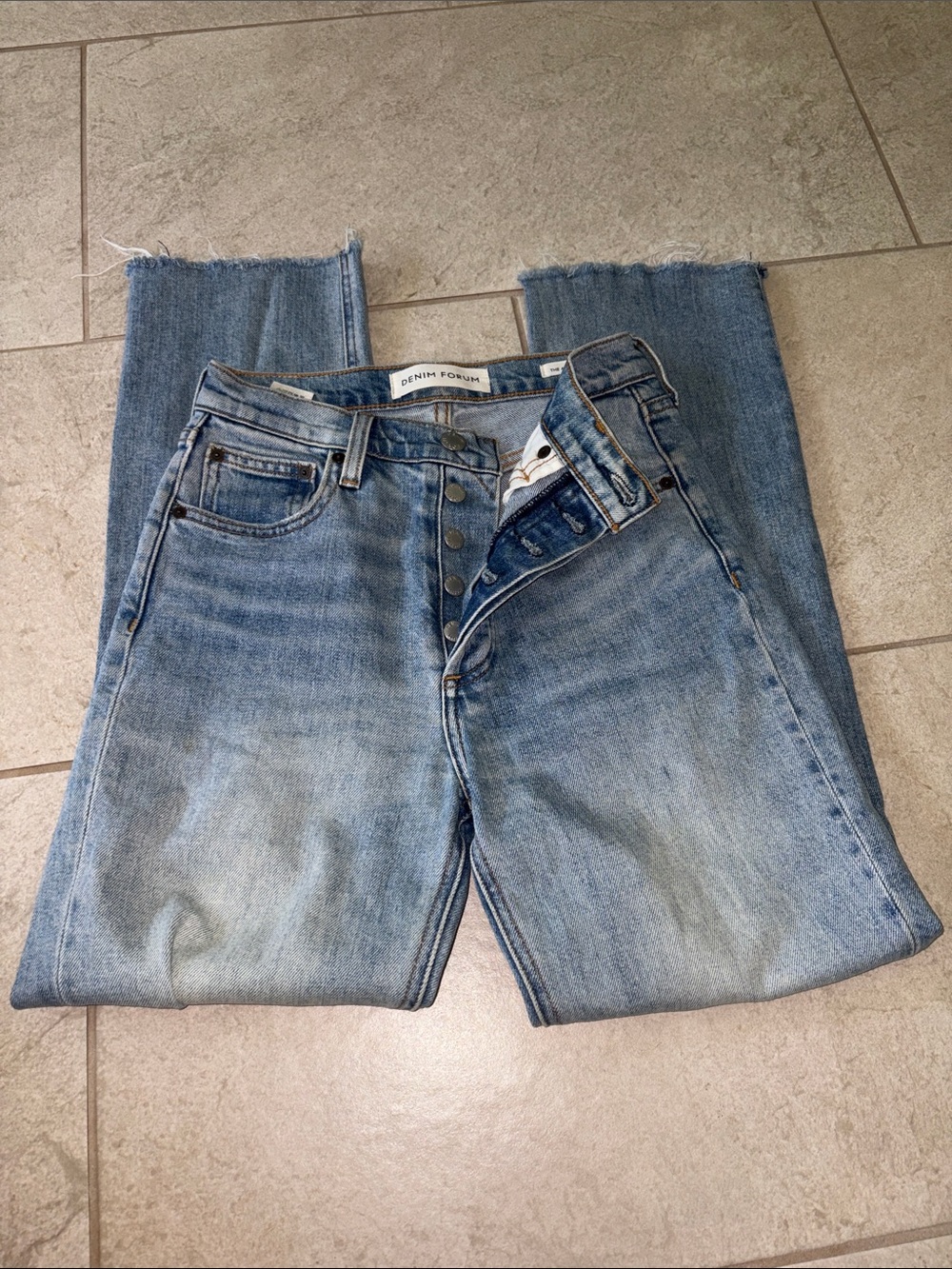 DENIM FORUM The Arlo Hi-Rise Straight Jean